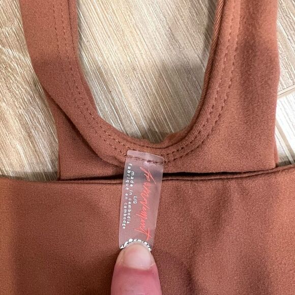 FREE PEOPLE MOVEMENT Brown Sports Bra Size Large - Picture 5 of 7